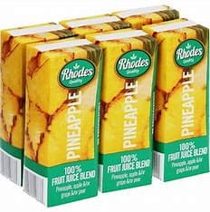 Rhodes 100% Juice Pineapple (6x200ml)