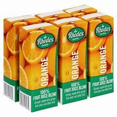 Rhodes Juice 100% Orange (6x200ml)