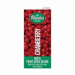 Rhodes 100% Juice Cranberry (6x1L)