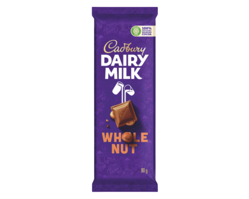 Cadbury Slabs Whole Nut (12x80g)🍫