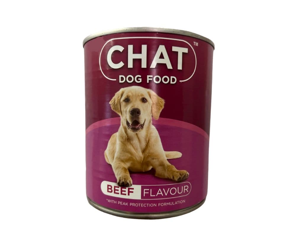 Chat Dog Food Beef Flavor (6 x 775g)🍫