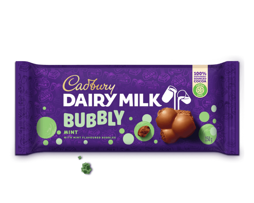 Cadbury Dairy Bubbly Mint (6x87g)🍫