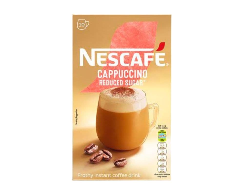 Nescafe Gold Cappuccino Reduced Sugar (10x18g)