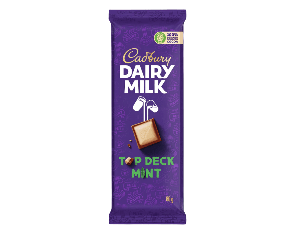 Cadbury Slabs Top Deck Mint (12x80g)🍫
