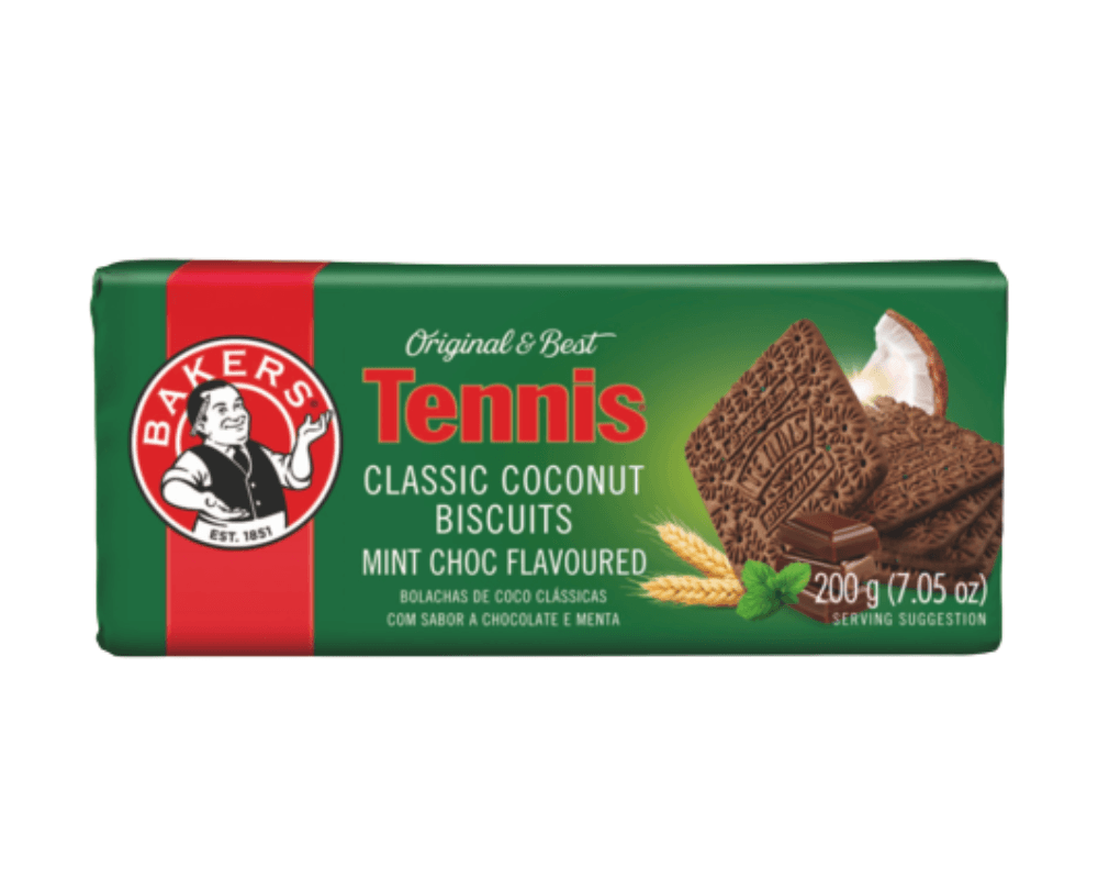 Bakers Tennis Choc Mint Biscuit  (12x200g)