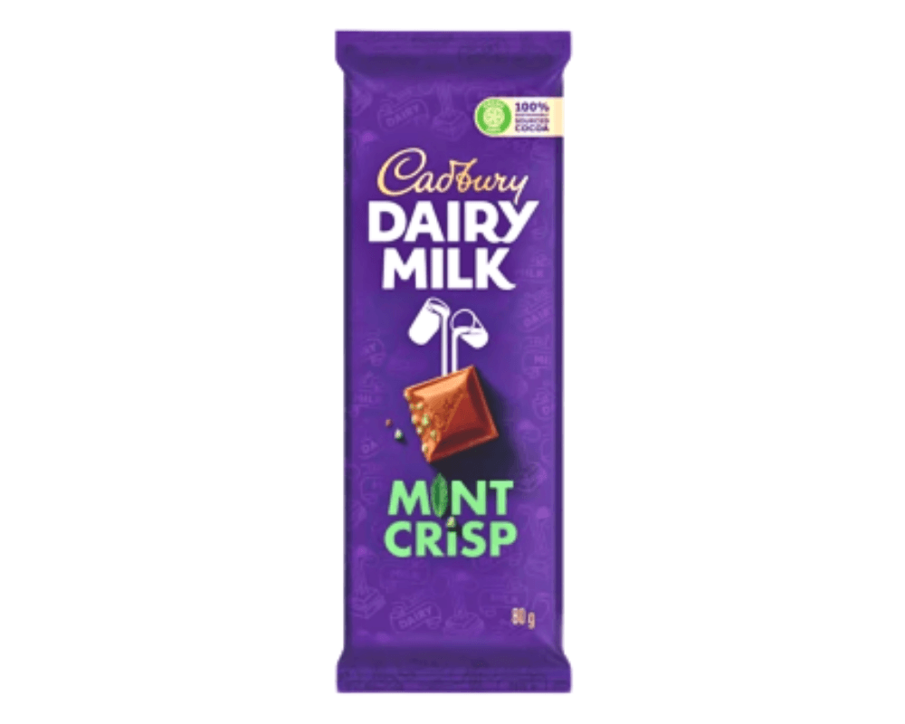 Cadbury Slabs Mint Crisp (12 X 80g)🍫