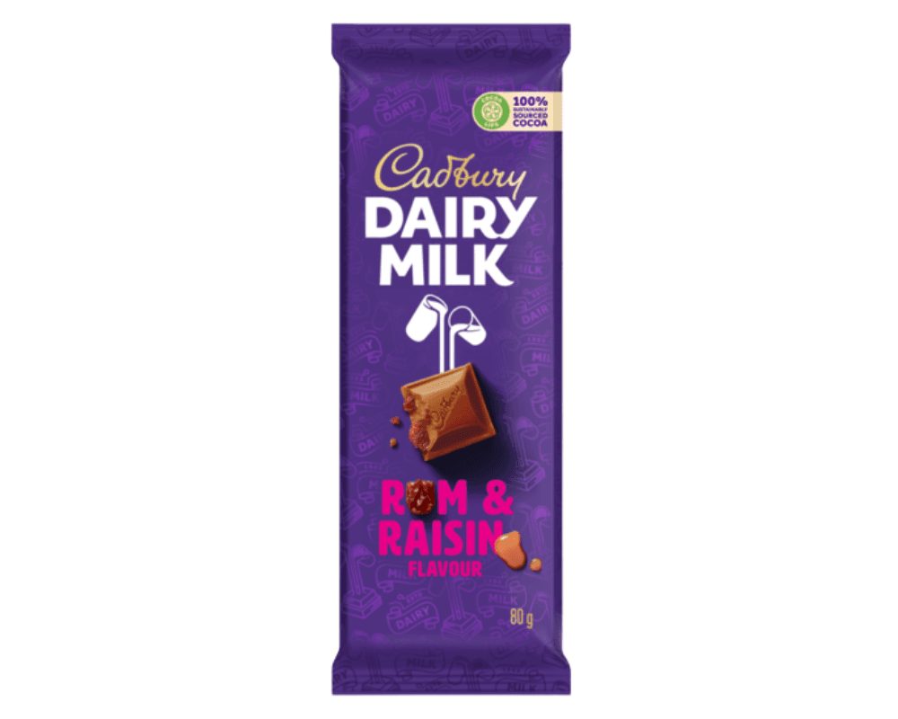 Cadbury Slabs Rum & Raisin (12x80g)🍫