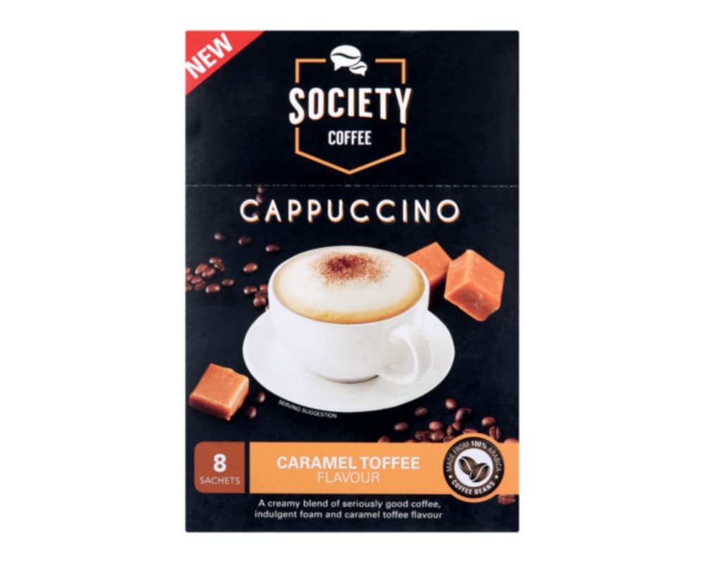 Society Coffee Cappuccino Caramel (8 x 20g)