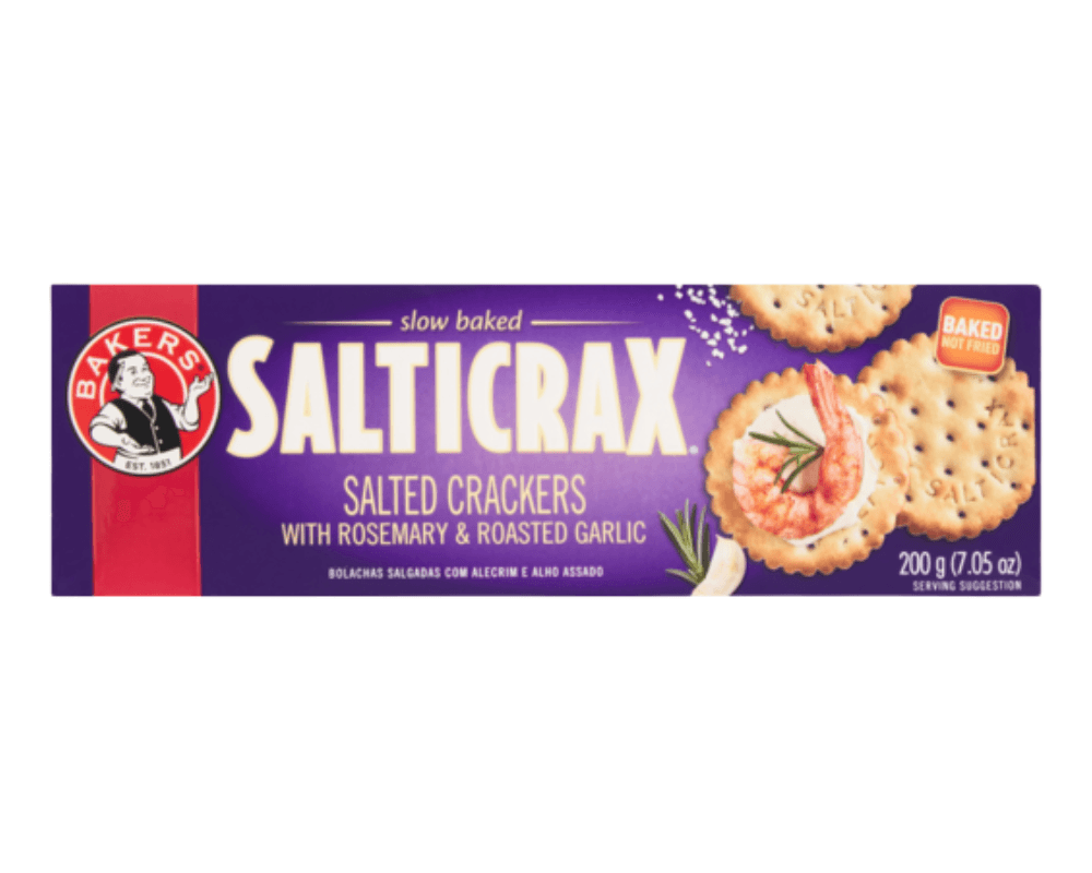 Bakers Salticrax Rosemary & Roasted Garlic (12x200g)