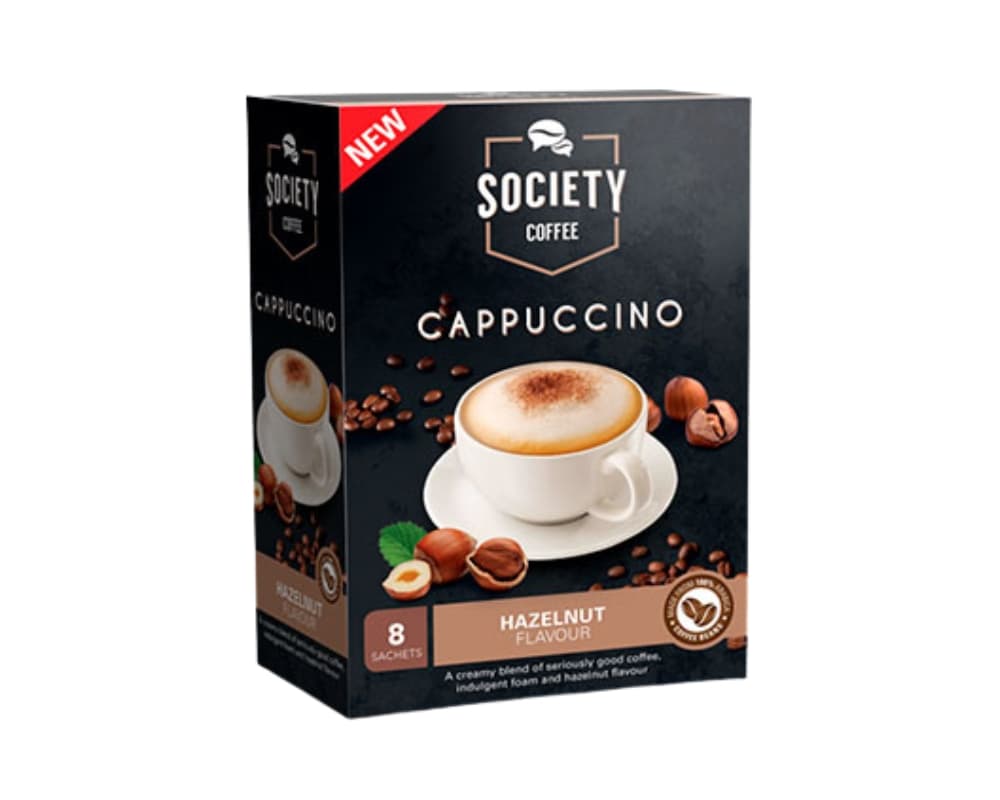 Society Cappuccino Hazelnut (8 x 20g)