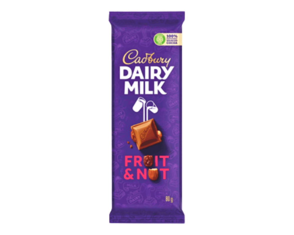 Cadbury Slabs Fruit & Nut (12 X 80g)🍫