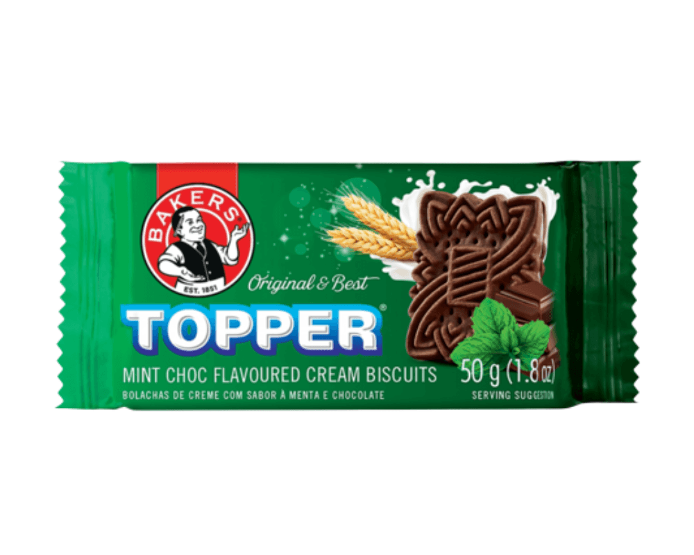 Bakers Topper Biscuits Mint Choc Small (16 x 50g)
