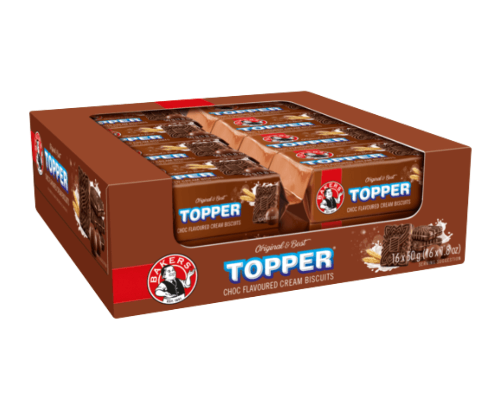 Bakers Topper Biscuits Chocolate Small (16x50g)