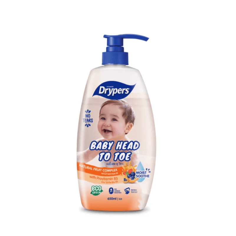 Drypers Baby head to Toe  Body Wash (1x650ml)