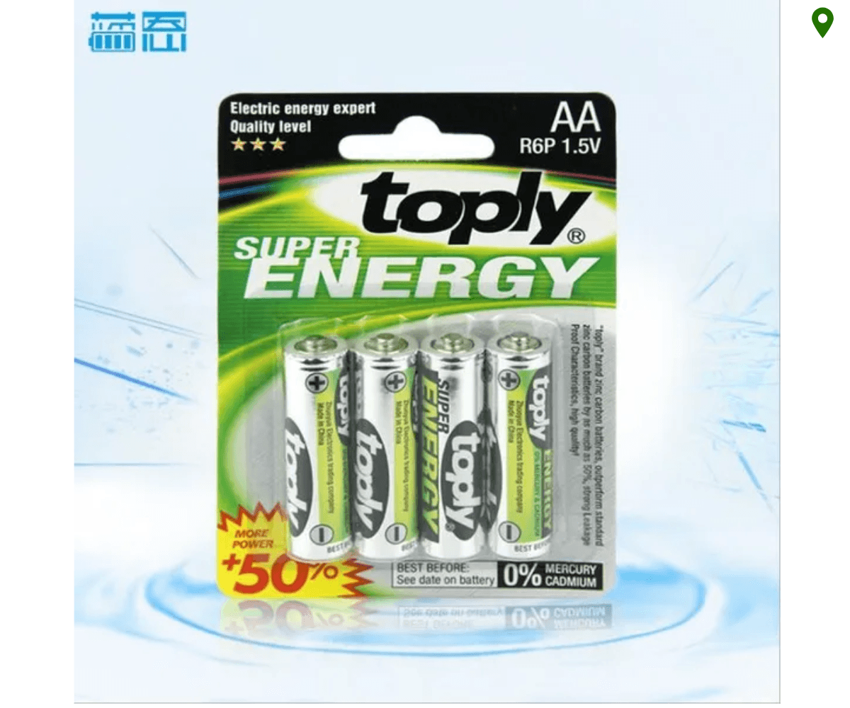 Toply Super Energy Batteries AA 1.5V (4x12)