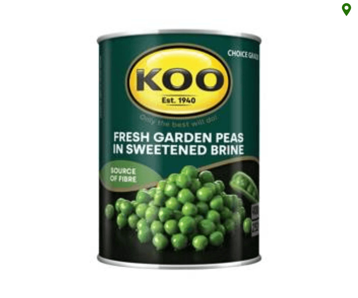 KOO Peas in Sweetened Brine (12x410g)