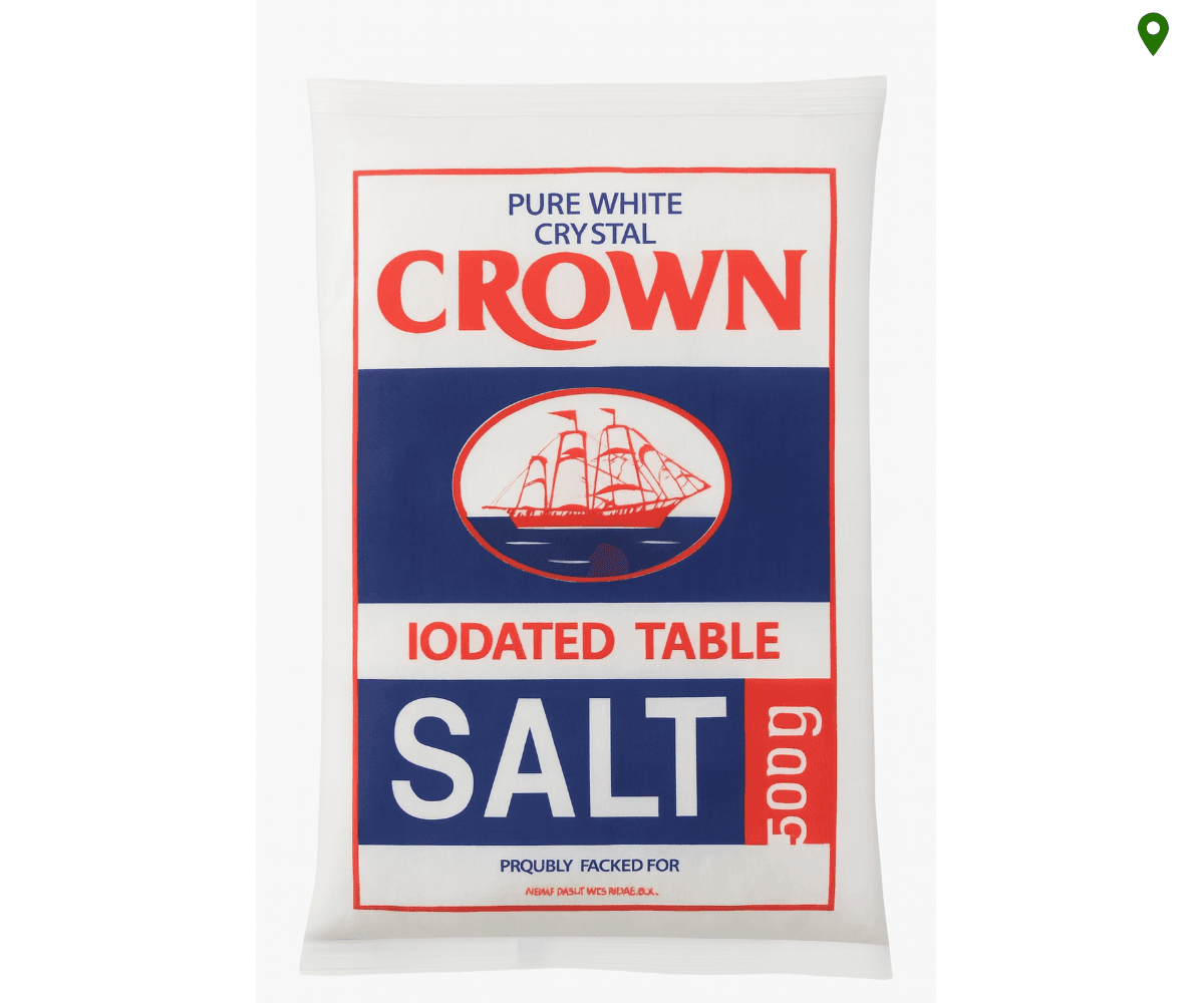 Crown Iodated Table Salt (500g × 20)