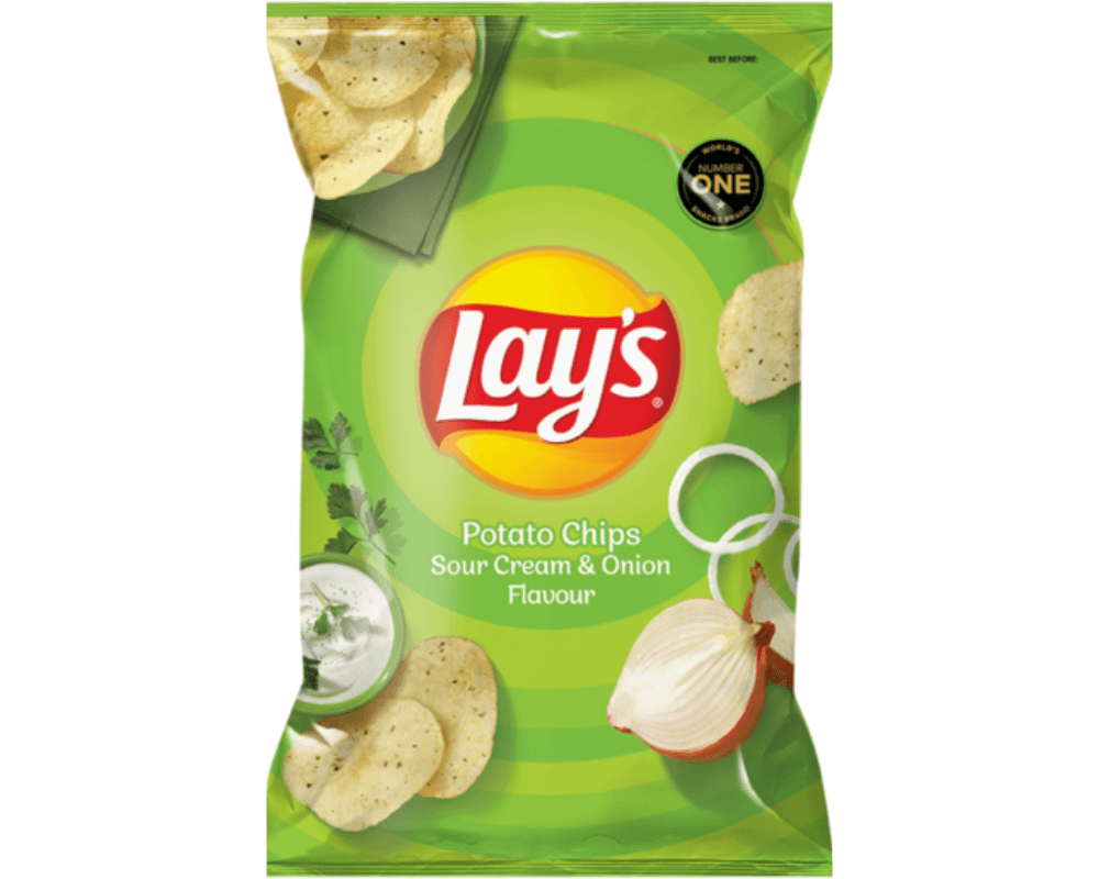 Lays Sour Cream & Onion Chips (5 x 120g)
