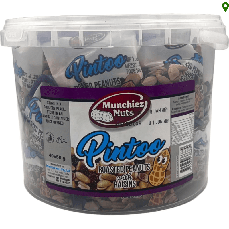 Munchiez Nuts Roasted Peanuts with Raisins (40x50g)