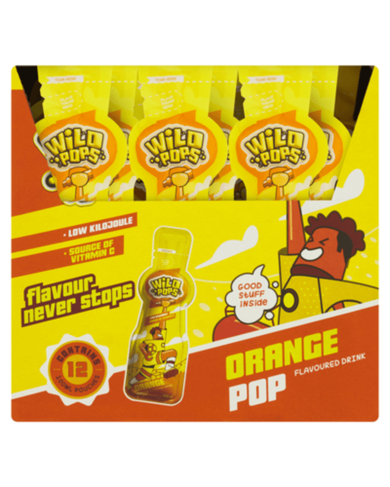 Wild Pops Orange Pop Flavored Drink (12x100ml)