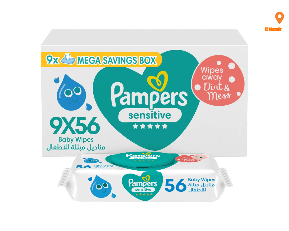Pampers Baby Wipes Sensitive 9's (9x56