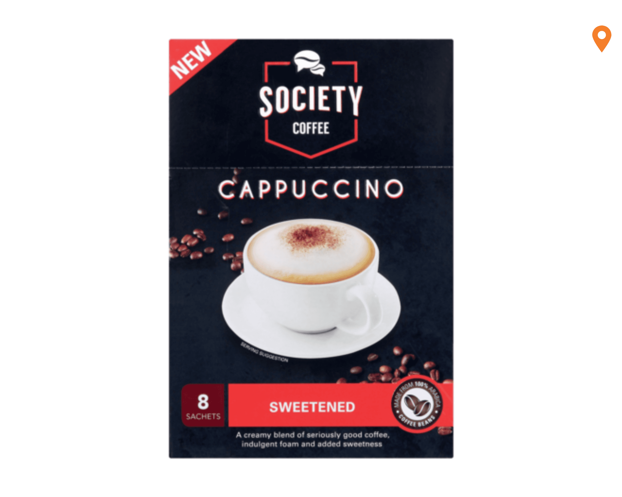 Society Coffee Sweetened Cappuccino Sachets (8 x 20g)