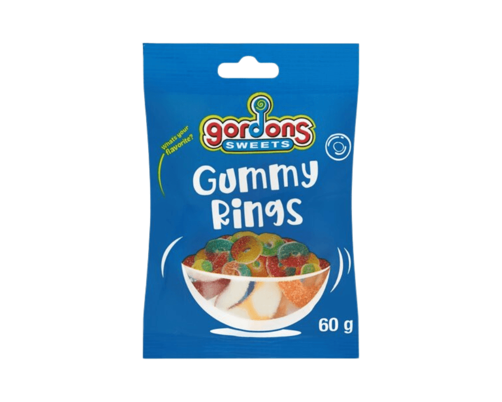 Gordons Sweets Gummy Rings (30x60g)