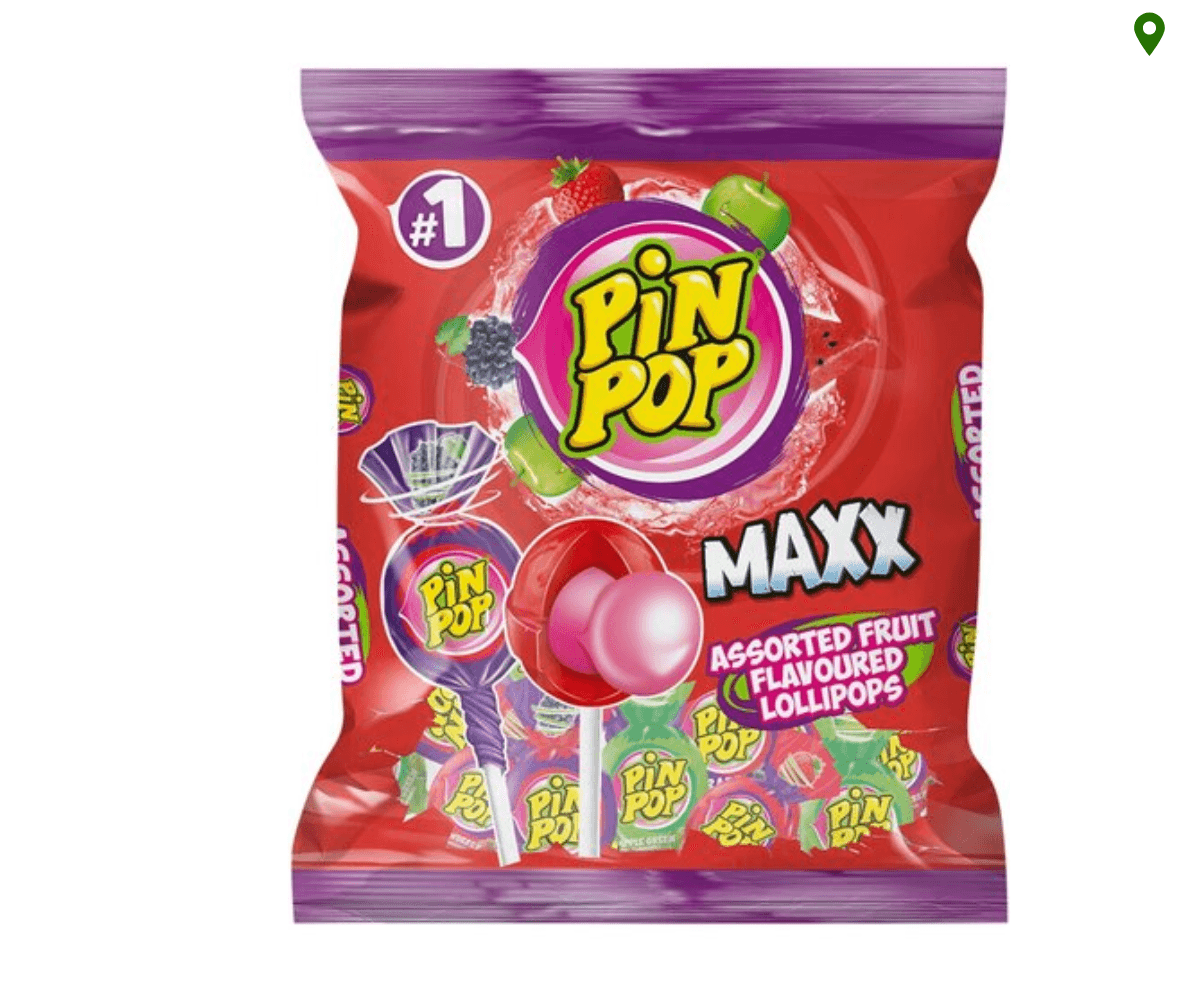Pin Pop Maxx Sour Assorted (1 x 48's)