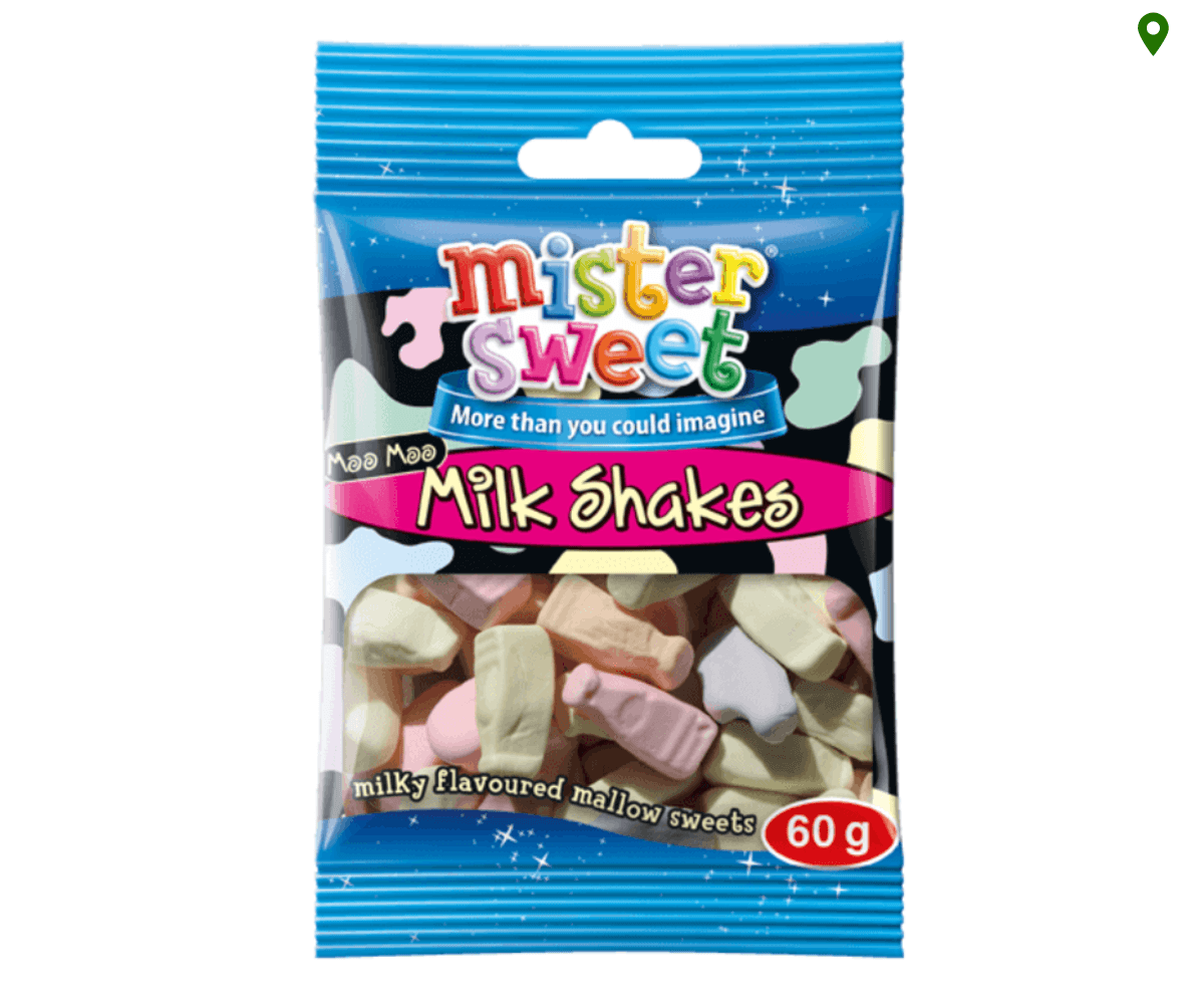 Mister Sweet Milkshakes Milky (24 x 60g) 🍫