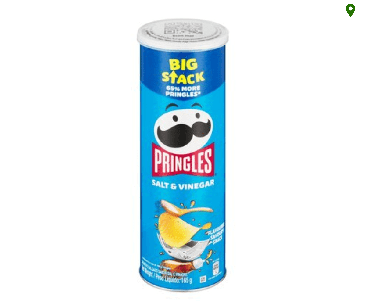 Pringles Salt & Vinegar Flavoured (1 x 165g) 🎯
