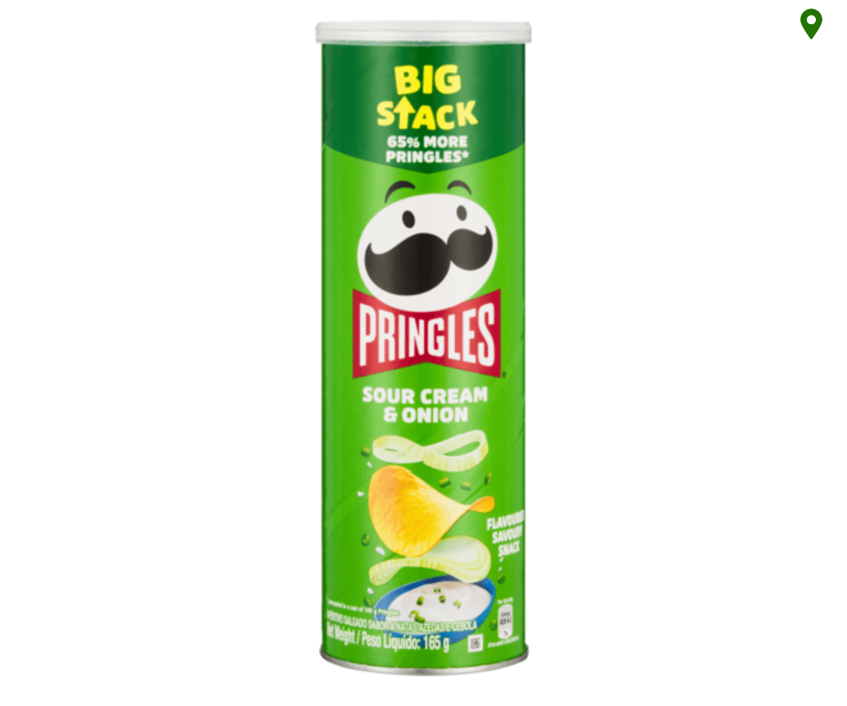 Pringles Sour Cream & Onion Flavoured (1 x 165g) 🎯