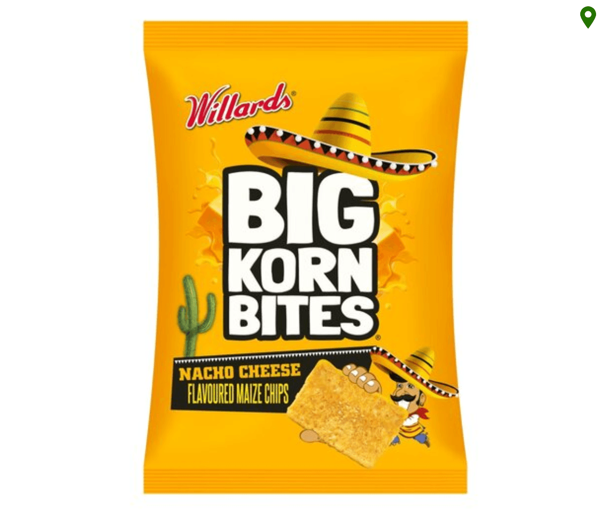 Willards Big Korn Bites Nacho Cheese (48 x 50g) 🍫