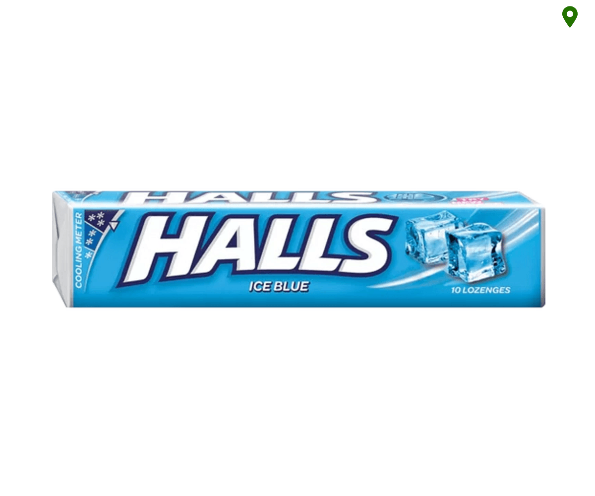Halls Lozenges Ice Blue (33.5g x 18s) 🍫