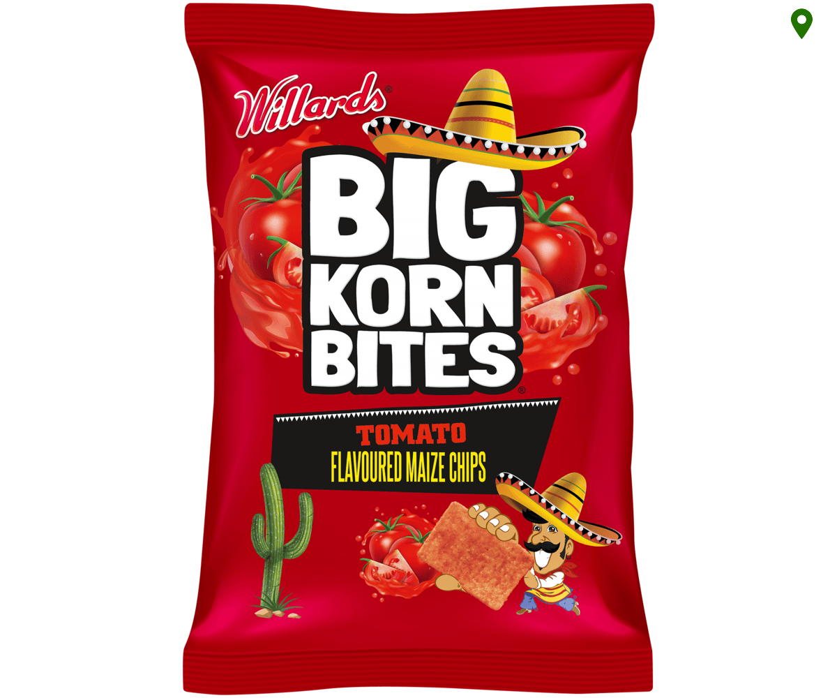 Willards Big Korn Bites Tomato (6x120g)🍫